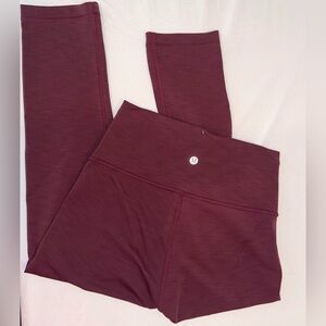 Lululemon Burgundy Red womens High Rise Leggings size Petite xs